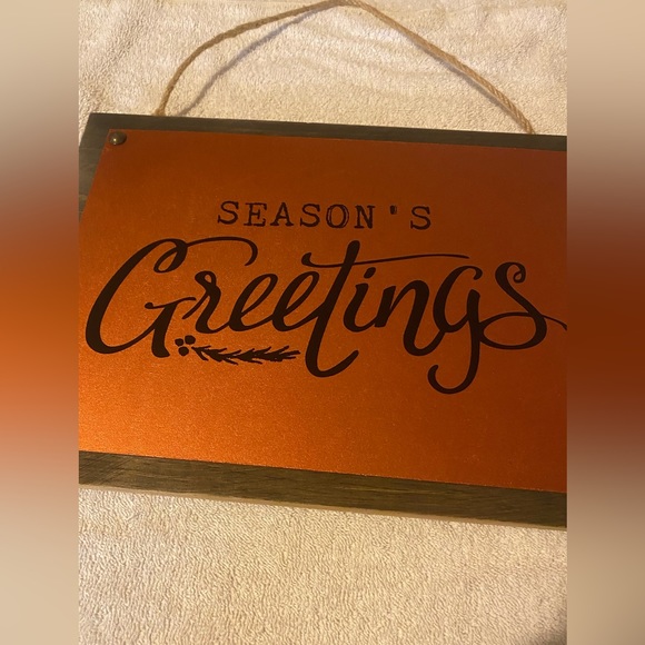 Season’s Greetings Home Decor Wooden Sign - Picture 2 of 3